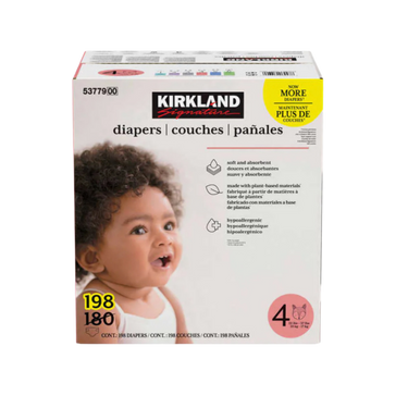 Image of Kirkland Signature Diapers Size 4 - 1 x 4.494 Kilos